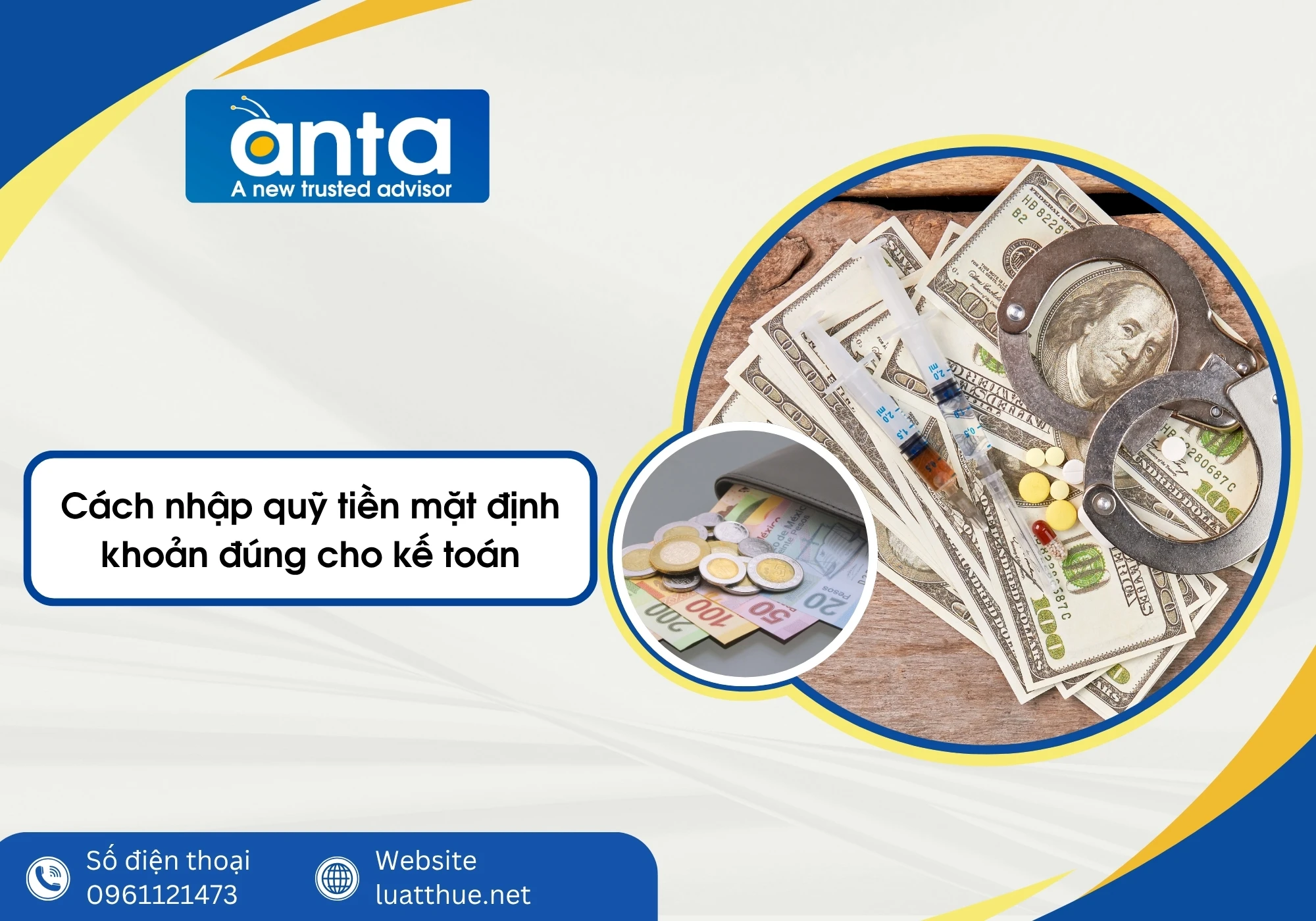 Cách nhập quỹ tiền mặt định khoản đúng cho kế toán