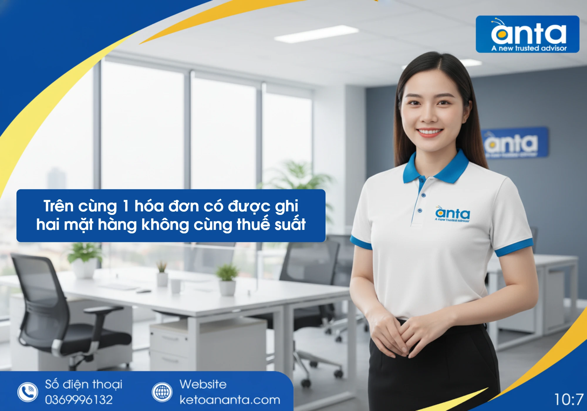 Trên cùng 1 hóa đơn có được ghi hai mặt hàng không cùng thuế suất