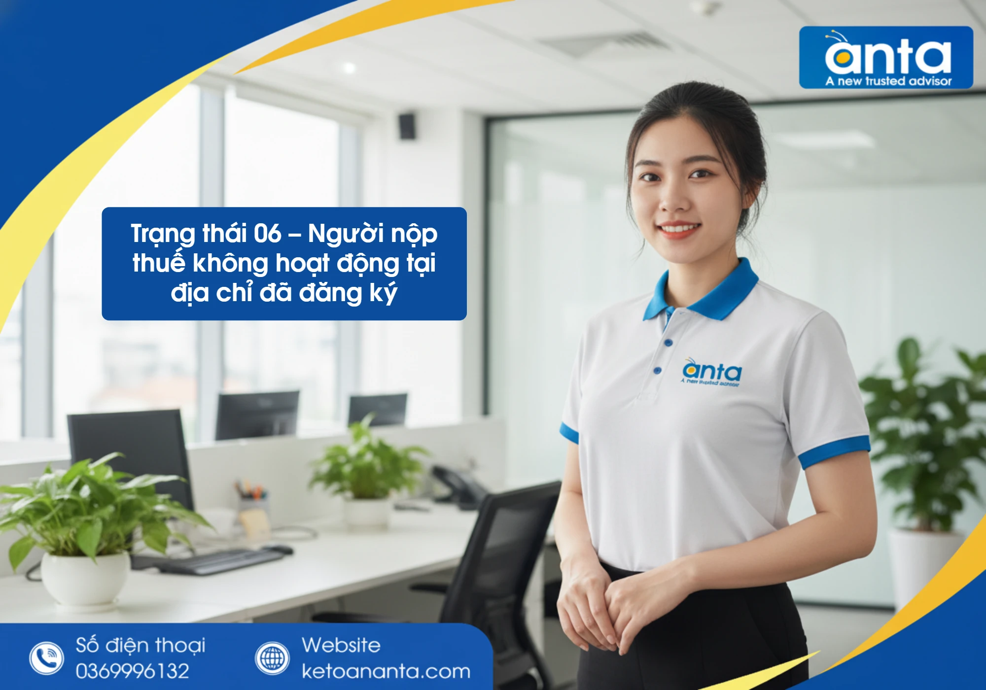 Trạng thái 06 – Người nộp thuế không hoạt động tại địa chỉ đã đăng ký
