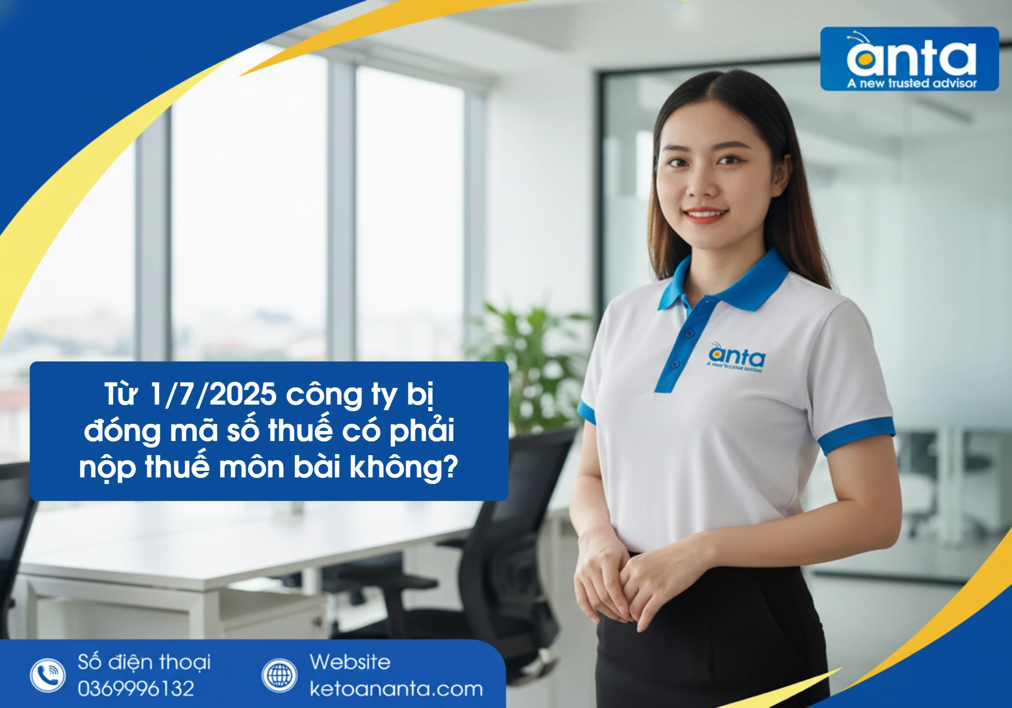 Từ 1/7/2025 công ty bị đóng mã số thuế có phải nộp thuế môn bài không?