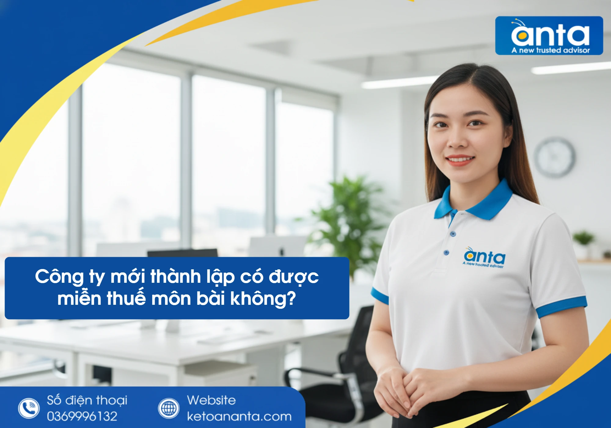 Công ty mới thành lập có được miễn thuế môn bài không?
